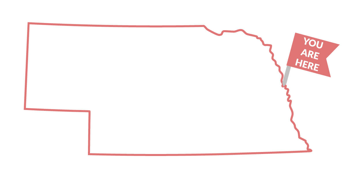 You're now on the border of Nebraska.