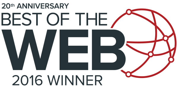 20th Anniversary Best of the Web 2016 Winner logo