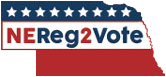 NEReg2Vote state shape logo