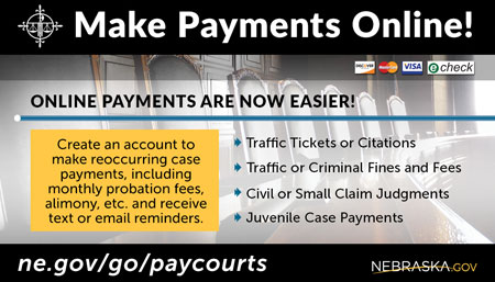 Front of the Courts E-pay Business Cards